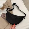 Nylon Crossbody Bag Women's New Style Dumpling Bag Lightweight Underarm Bag Simple Single Shoulder Canvas Bag