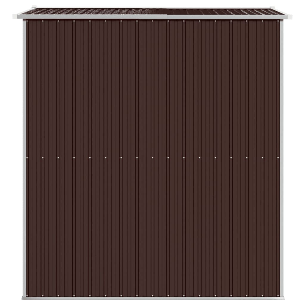 Garden Shed Dark Brown 192 x 191 x 223 cm Galvanized Steel