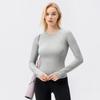 New Women'S T-Shirt Quick Drying Jacket Long Sleeved Yoga Sportswear Fitness Running Slim Fit Top Half Zip Hoodie