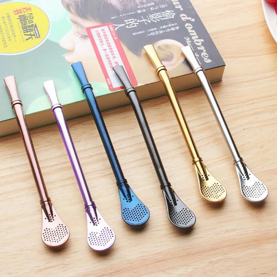 Многоразовая питьевая соломинка из нержавеющей стали, фильтр для кофе, чая йерба мате, барные инструменты