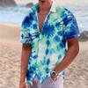 Гавайская рубашка для мужчин, мужские винтажные рубашки для боулинга на пуговицах, летняя пляжная рубашка с коротким рукавом