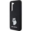 Karl Lagerfeld Silicone Choupette Metal Pin Case For Samsung Galaxy S24 - Black