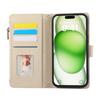 Чехол для iPhone 16 с несколькими слотами для карт, на молнии, кожаный чехол для телефона с ремешком на запястье