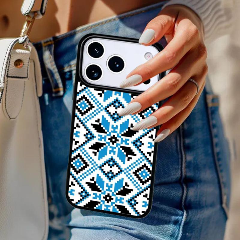 U=krainian Pattern Phone Case For iPhone 17 Air 14 15 13 12 Max Cover For Apple 16e 11 Pro Max Plus Coque