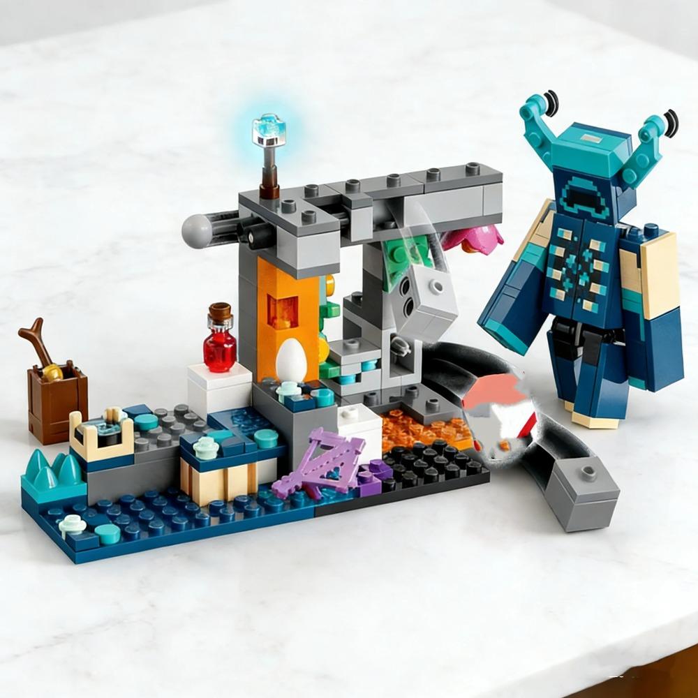 Third Party MOC Compatible Sets My Pixel World Series Building Blocks 21274 The Warden Encounter Dark Battle Assembly Toys