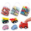 2set Children Pull Back Car Toy Set Cartoon Cute Style Play Vehicles Mini Inertial Engineering Vehicles for Kids Gifts TMZ