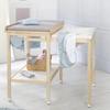 Table à langer avec baignoire coulissante - ROBA - Inclus matelas déperlant Roba style Gris - Tablette de rangement - Bambou naturel