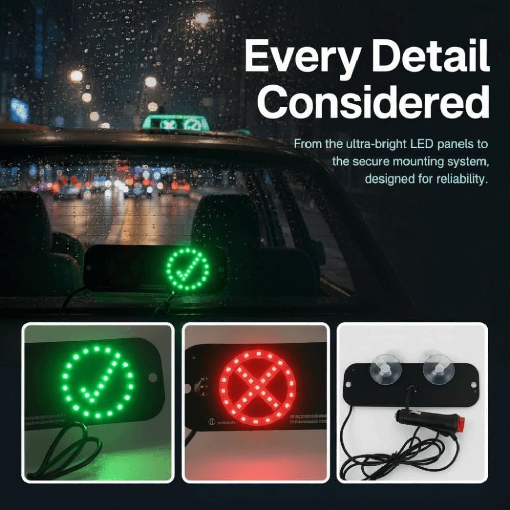 Creative Taxi LED Indicator Light Suction Cup Type Taxi Interior Lights Taxi Cab
