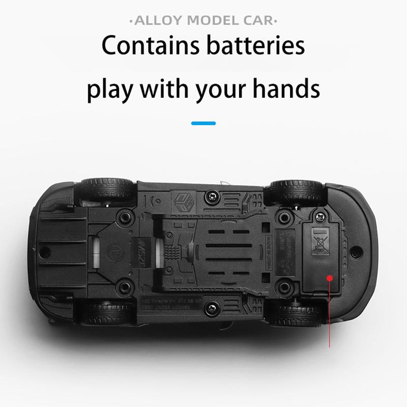 1/32 Scale 911 GT2 RS Diecast Car Model Toy, Pull Back Toy Vehicle with Sound and Light for Kids Toddler Boys Girls Gift Collection