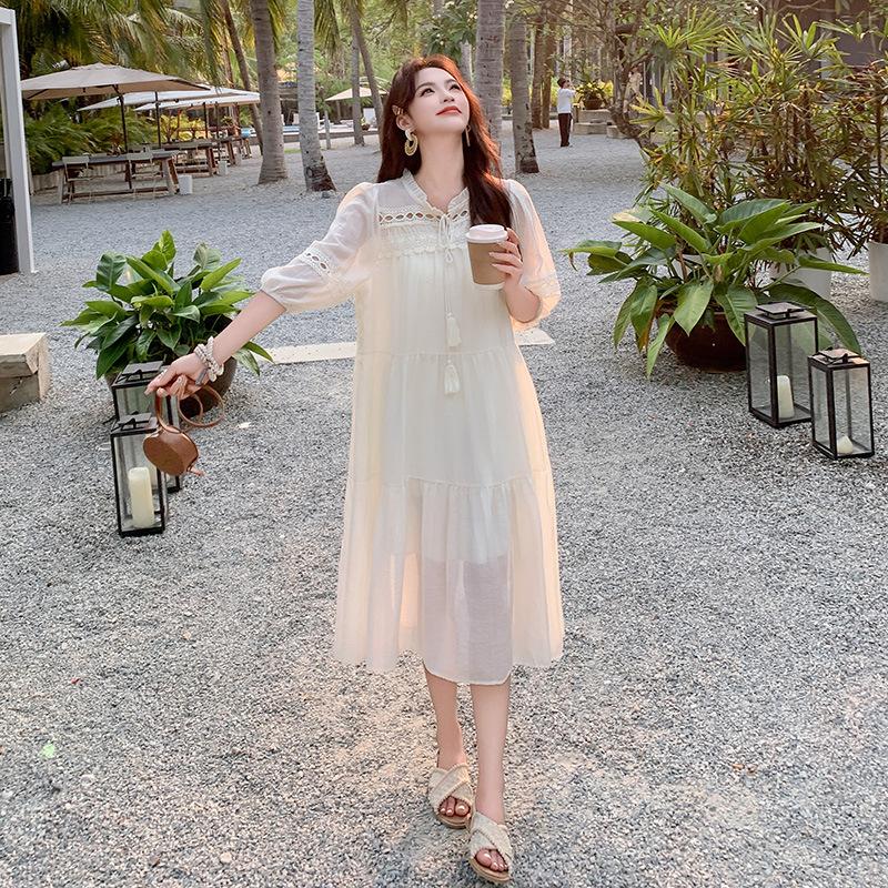 Милая повседневная пляжная юбка с бахромой, женское летнее новое платье с небольшим нежным характером