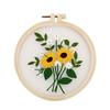 Needle Thread Ornament DIY Crafts Flower Embroidery Needle Punch Embroidery Hoop Cross Stitch Kit