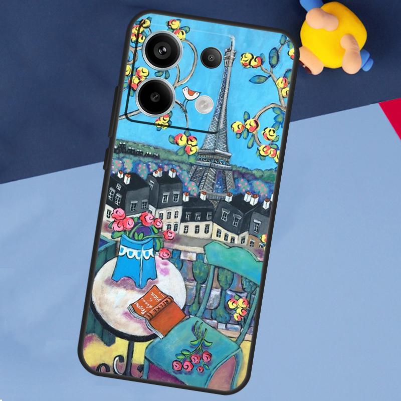 Чехол Эйфелева башня Париж для Xiaomi Redmi Note 13 12 11 10 9 8 Pro 12S 11S 10S 9S 10A 9C 10C 12C 13C Задняя крышка