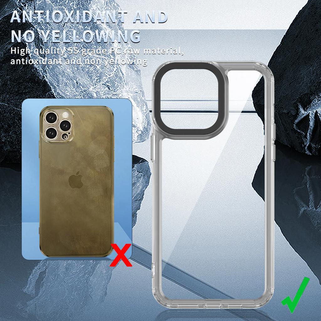 High Quality Acrylic Shockproof Clear Case For iPhone 15 Pro Max 14 Pro 13 12 11 Pro XS Max XR X 8 7 Plus SE 2022 SE2 SE3 Back Transparent Cover