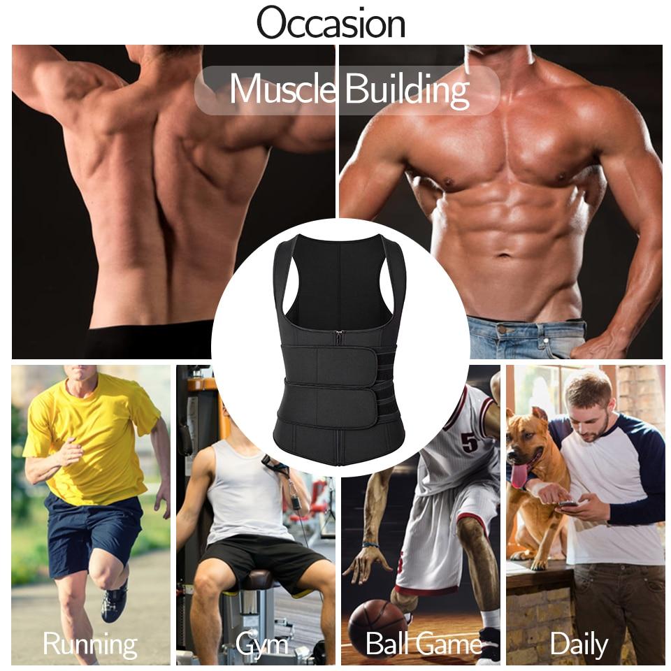 Men Waist Trainer Sweat Vest Corset Sauna Suit Slimming Body Shaper Workout Tank Tops Tummy Control Shapewear Compression Shirt
