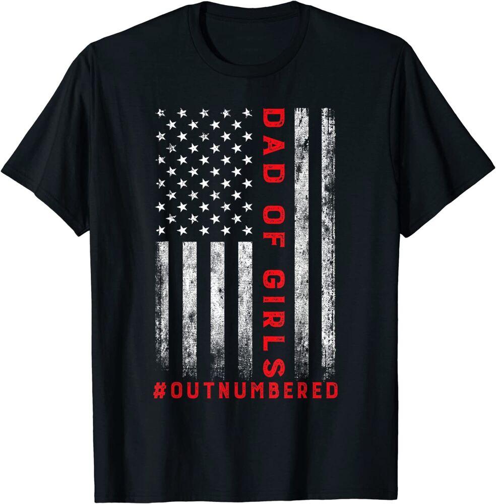Футболка унисекс «Папа девочек превзошла» винтажную футболку с американским флагом 4 июля