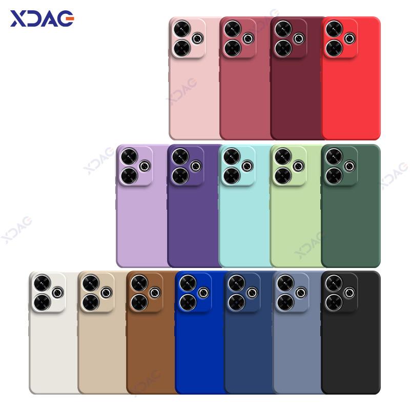 Роскошные чехлы для Xiaomi POCO M6 4G Plus 5G POCOM6Plus водонепроницаемый жидкий мягкий силиконовый защитный корпус для телефона Coque