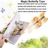 10PCS Random Color Magic Flying Butterfly - Wind Up Toy Bookmark Internet Celebrity Colorful Simulation Party Gift