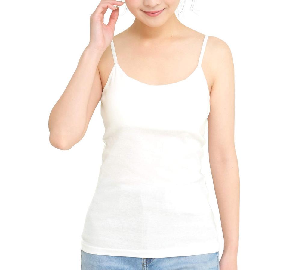 Laulea Akoakoa White Padded Solid Available In Small Padded Bra with Soft Separate Removable and No M-Cup Camisole, 100% Cotton, Women's Underwear,