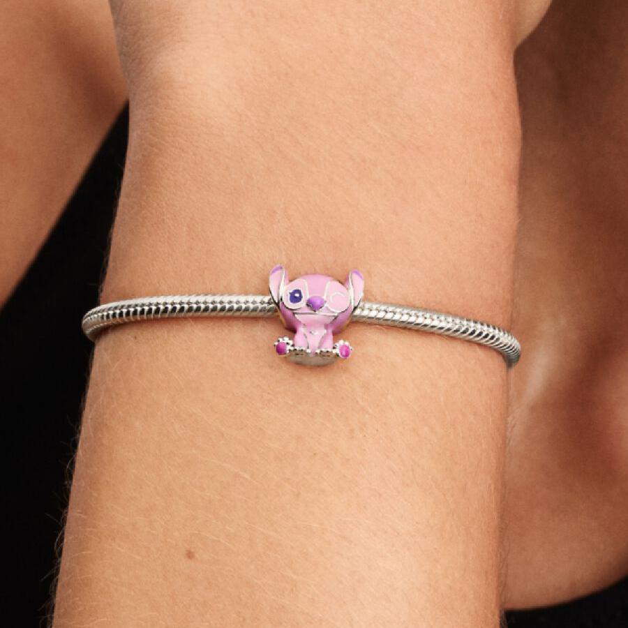 Stitch Angel Charms Silver 925 Bracelet Jewelry Dangle Fit for Women Girls