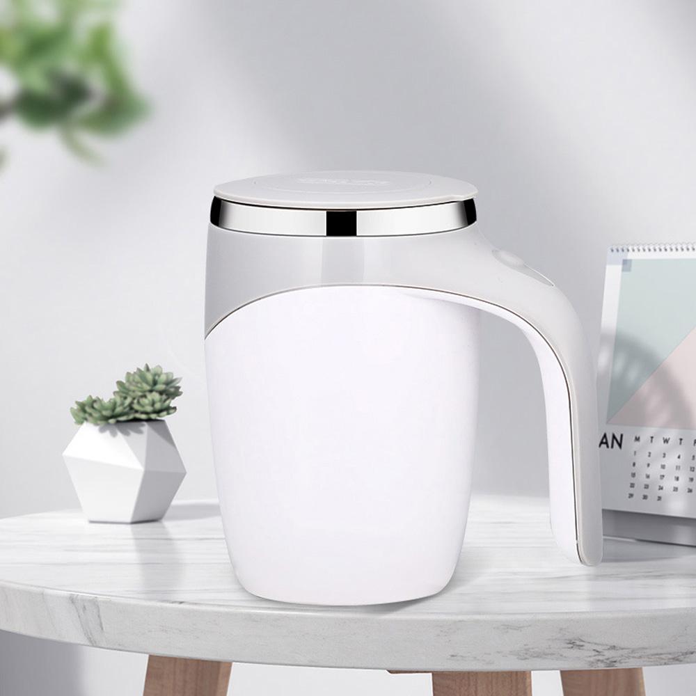 380ml Automatic Self Stirring Mug Coffee Milk Fruits Mixing Cup Electric Stainless Steel Lazy Rotating Mug Magnetic Stirring Cup.