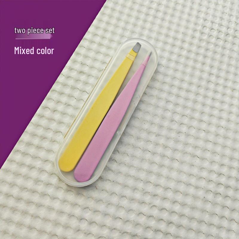 Розовый набор пинцетов для бровей и ресниц - Набор инструментов для стрижки из 2/3 предметов.