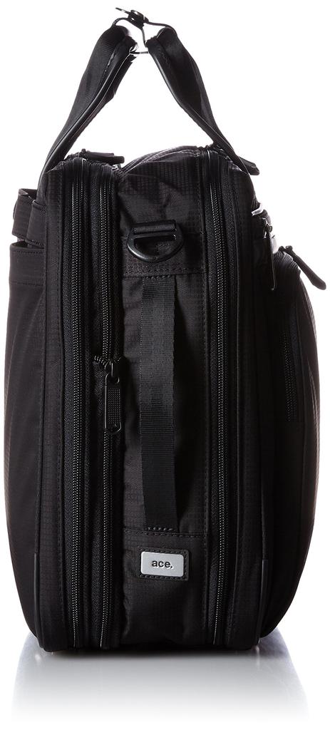 Деловая сумка легкая и сверхлегкая 890 г 2 воздушные камеры Совместима с форматом A4 дюймовый отсек для хранения ПК Плечевой ремень съемный 2-сторонний Черный [Ace Gene]