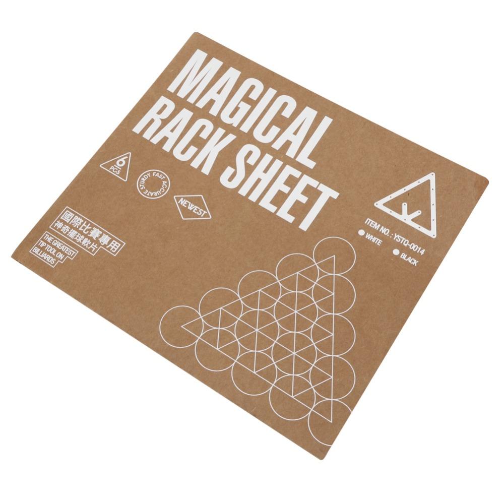 6Pcs White Pool Rack Sheet Smooth Surface Ball Rack Sheet Positioning Rack  Pool Table Use