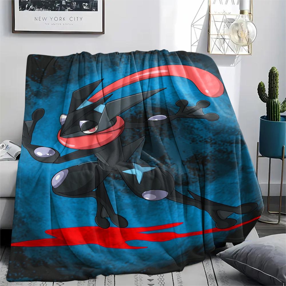 Cartoon Pokémon pattern Flannel Blanket, High quality Comfortable for All Seasons, Home Decor, Warmth and Comfort, Perfect for Gifts.