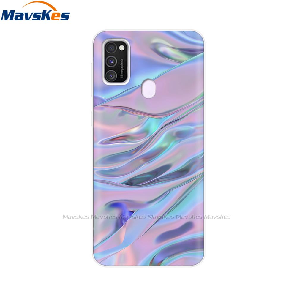 Чехол для Samsung Galaxy M21 Задняя крышка Мягкий силиконовый TPU Чехол для телефона Для Samsung Galaxy M20 M21 M30 M30s M31 Чехол Защитный бампер