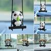 Car Panda Pendant Color Matching Swing Good Detail Colorfast Car Hanging Ornament Animal Mirror Hanging Pendant Car Interior Accessories