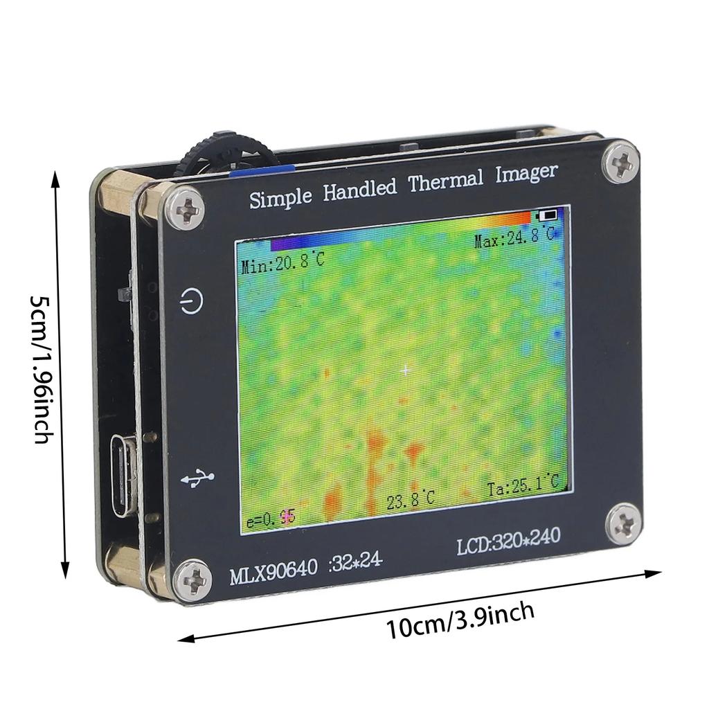 2-дюймовый экран ‑ от -40 ℃ до 300 ℃ Ручной многофункциональный тепловизор Тепловизор Тепловизор Инфракрасная камера Инструменты