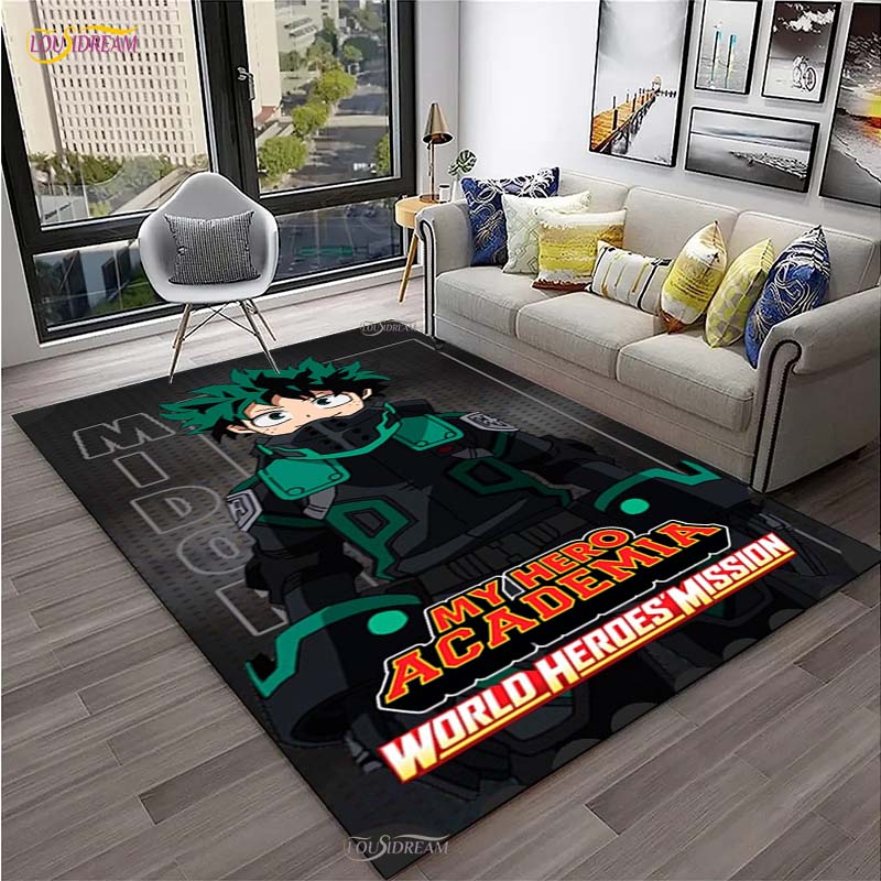 Cartoon Anime Carpet for Living Room Bedroom Rug My Hero Kitchen Kids Door Unslip Floor Mats Birthday gift photography props Rug