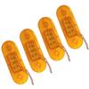 APSMOTIV 4 шт. Оранжевый Указатель Задний Боковой Грузовик Прицеп RV Кабина Лодка Автобус Грузовик Светодиодный Маркерный Свет 12В Освещение Подножки Для Грузовиков Плоское Основание
