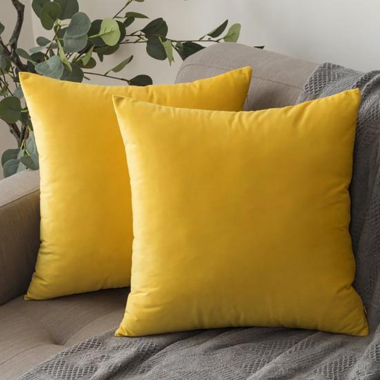 2 шт., высококачественные наволочки, против морщин, прочные, не выцветают, удобные, плюшевые, квадратные чехлы на подушки