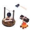 1:Кухонная утварь в масштабе 1/12, подвесной котел, игрушечная детская посуда, котел, реалистичная модель дров для кукольных домиков
