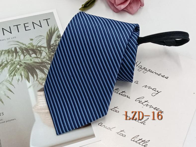 Мужской деловой галстук с ленивой молнией 8 см, легко завязывается, полосатый черный галстук без узлов
