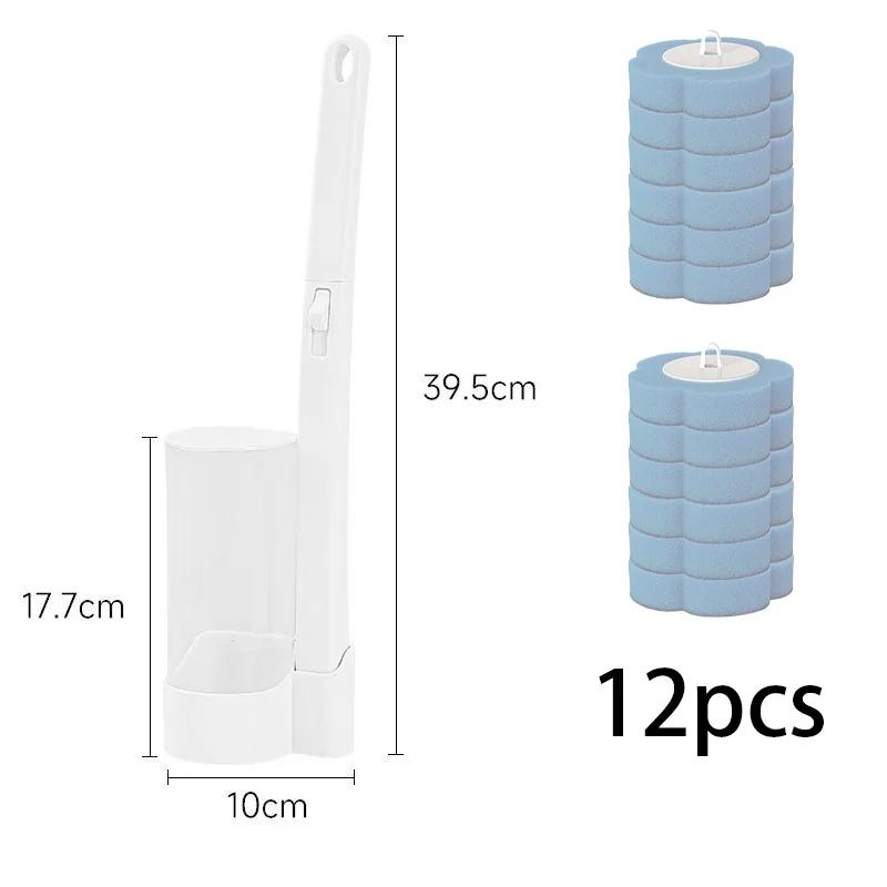 Disposable Toilet Brush Comes with Cleaning Ingredients for 360 ° Cleaning Without Blind Spots in the Bathroom