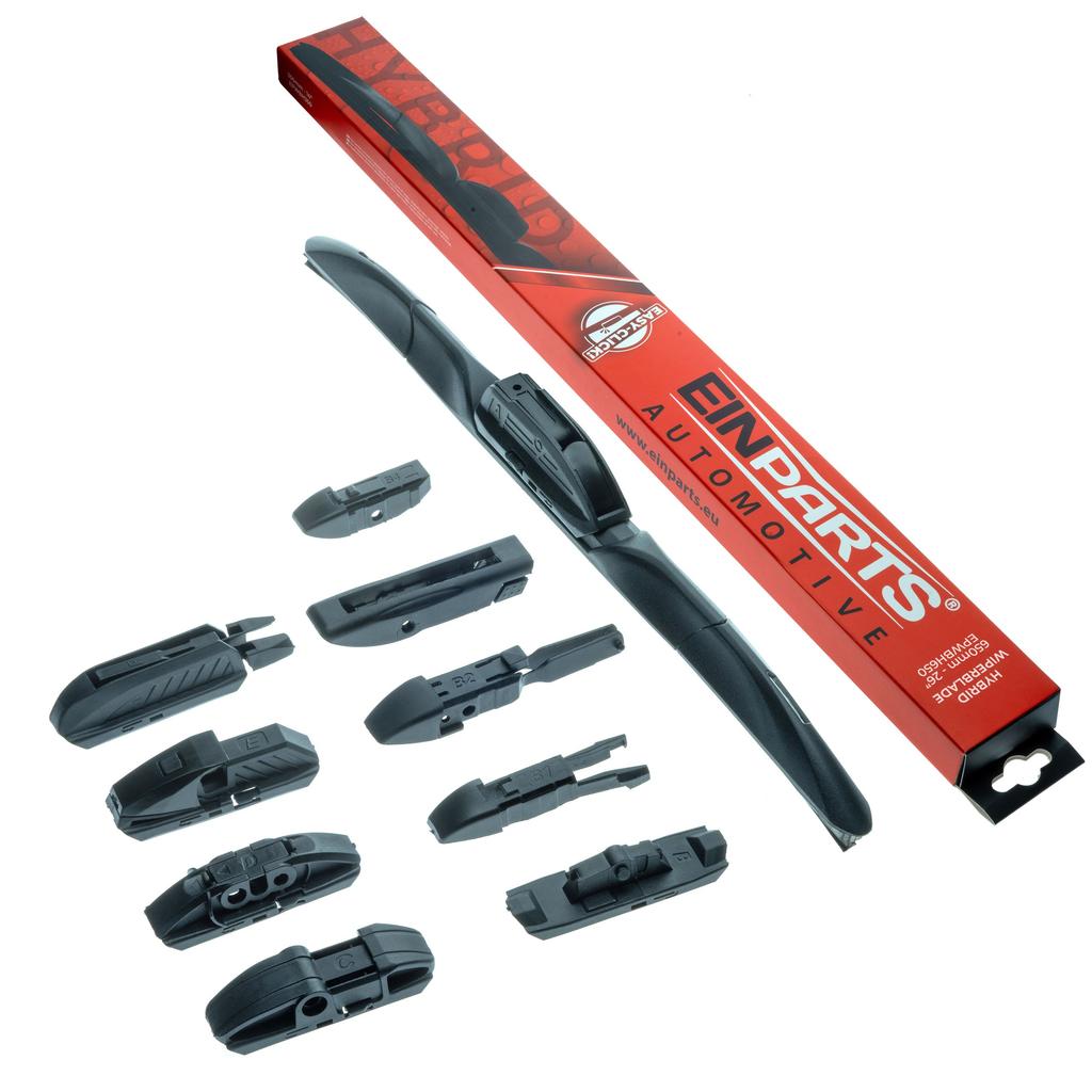 Wycieraczka Samochodowa Hybrydowa Multiclip Easy-Click 9 Adapterów - 650 Mm