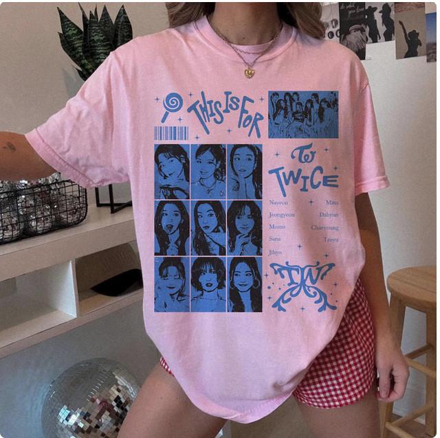 Retro Twice Band TShirt This Is For World Tour K-Pop Tee Unisex T-Shirt