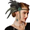1920s Jewelry Set Headband Gloves Earrings Set Sparkling Earrings Headwear with Sequins Beads Role-Playing Accessories