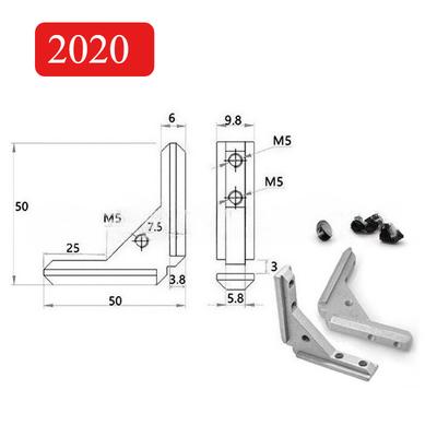 2020 3030 4040 Панельная монтажная плата угловой паз крепежное оборудование дверная рама угловой код профиль универсальный угловой паз соединитель