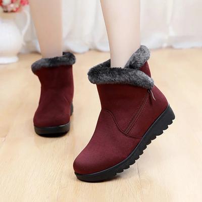 Женские новые зимние ботинки из хлопка, женские, теплые, плюшевые, зимние ботинки Botas Outdoor, нескользящие, на молнии, повседневные, удобные ботинки Mujer