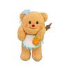 Cute Thai Butter Bear Doll Star Hairpin Apron Bear Rag Doll Plush Toy Doll Children's Gift