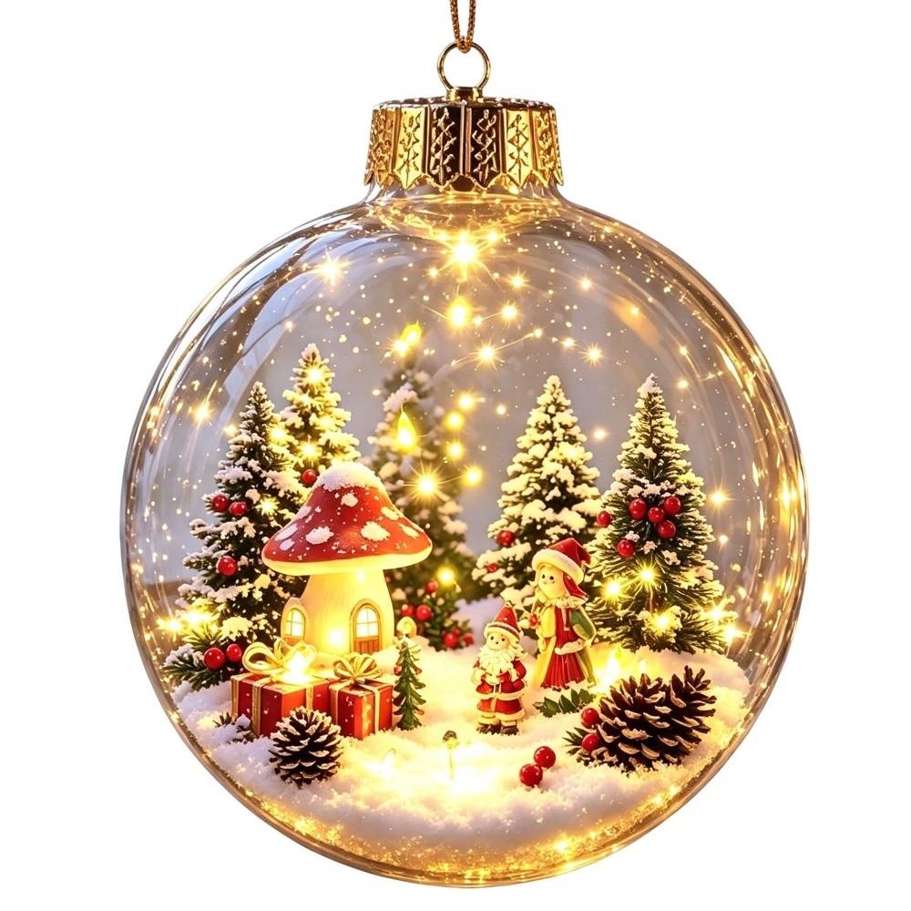 Transparent Christmas Ball Ornament Lightweight Holiday Tree Decor Holiday Party