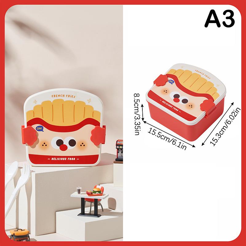 Милый ланч-бокс для детей, отделения для ланча, детский школьный контейнер для пикника и кемпинга, портативный