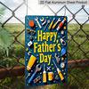 2D Flat, 1pc Colorful Tools Father's Day Metal Wall Art Sign "Happy Father's Day" - 8*12 Inch Aluminium Rustic Home Decor, Garage & Workshop Wall