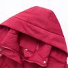 Elegant Middle Age Woman Winter Coats Hooded Casual Thick Warm Long Parkas Women's Jackets