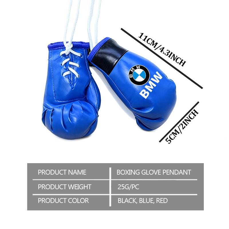 HMAO6 Car Sun Visor Boxing Gloves Pendant Decoration Accessories For BMW M Sport M2 M3 M4 M5 M6 E46 E90 E60 F10 F20 E87 X3 X6
