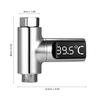 Светодиодный цифровой термометр для душа 5 ~ 85 ° C, самогенерирующийся монитор температуры потока воды в реальном времени