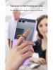 Ультратонкий чехол Samsung Z Flip7 с кольцом-держателем, большим окном, покрытием-спреем, ощущением кожи, защитой складного экрана